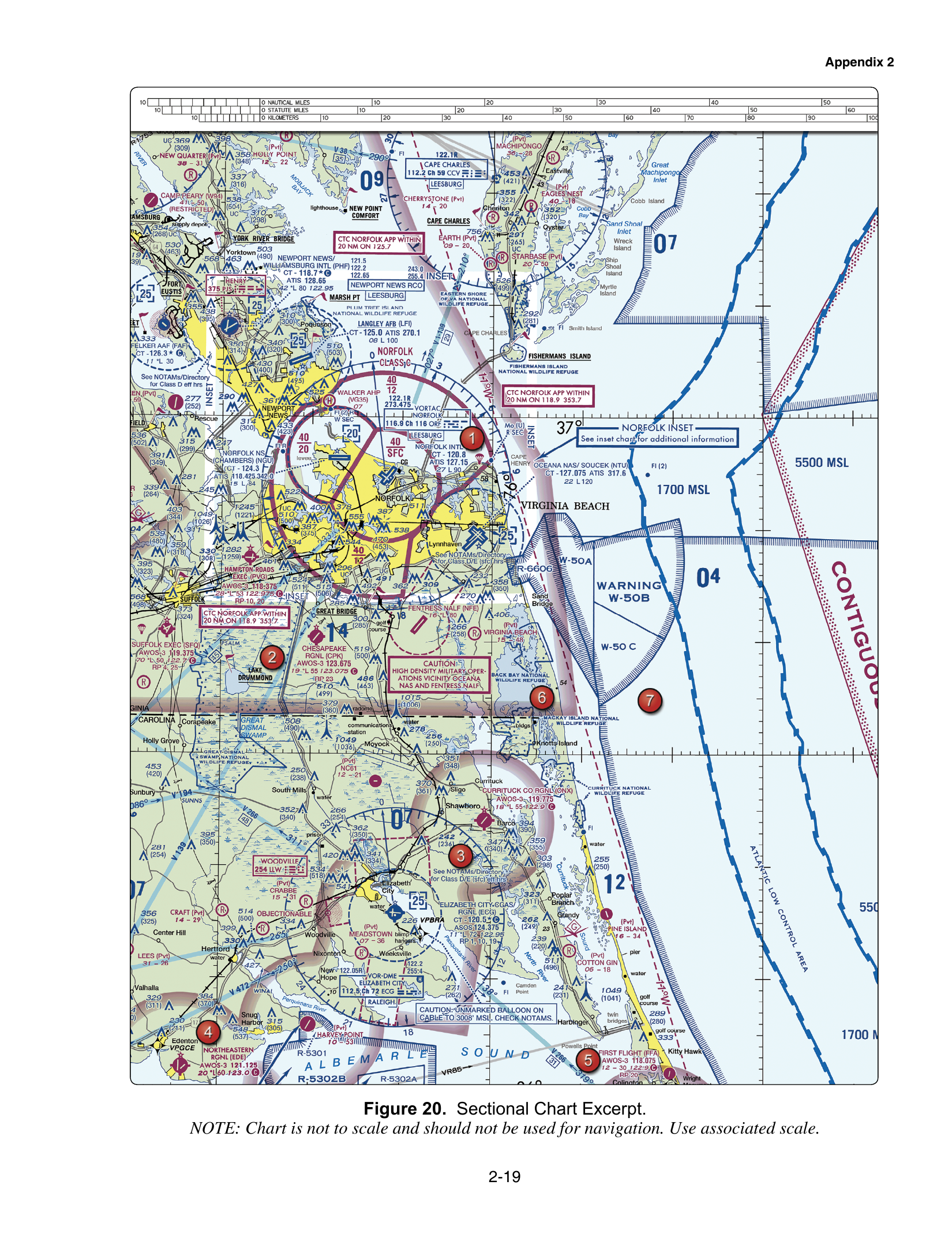 Coastal Class C & warning areas. FAA-CT-8080-2H Figure 20.